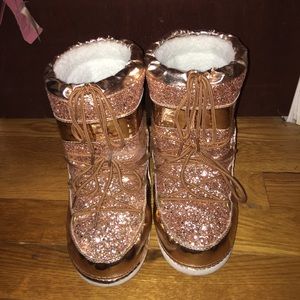 glittery Moon Boots